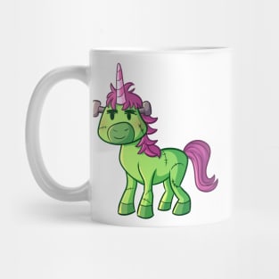 Cute Halloween Unicorn in Frankensteins Monster Costume Mug